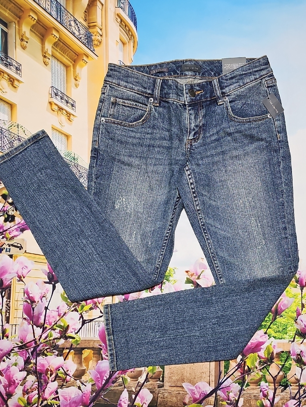 The Limited Slim Boyfriend Blue Straight Leg Jeans 2R New